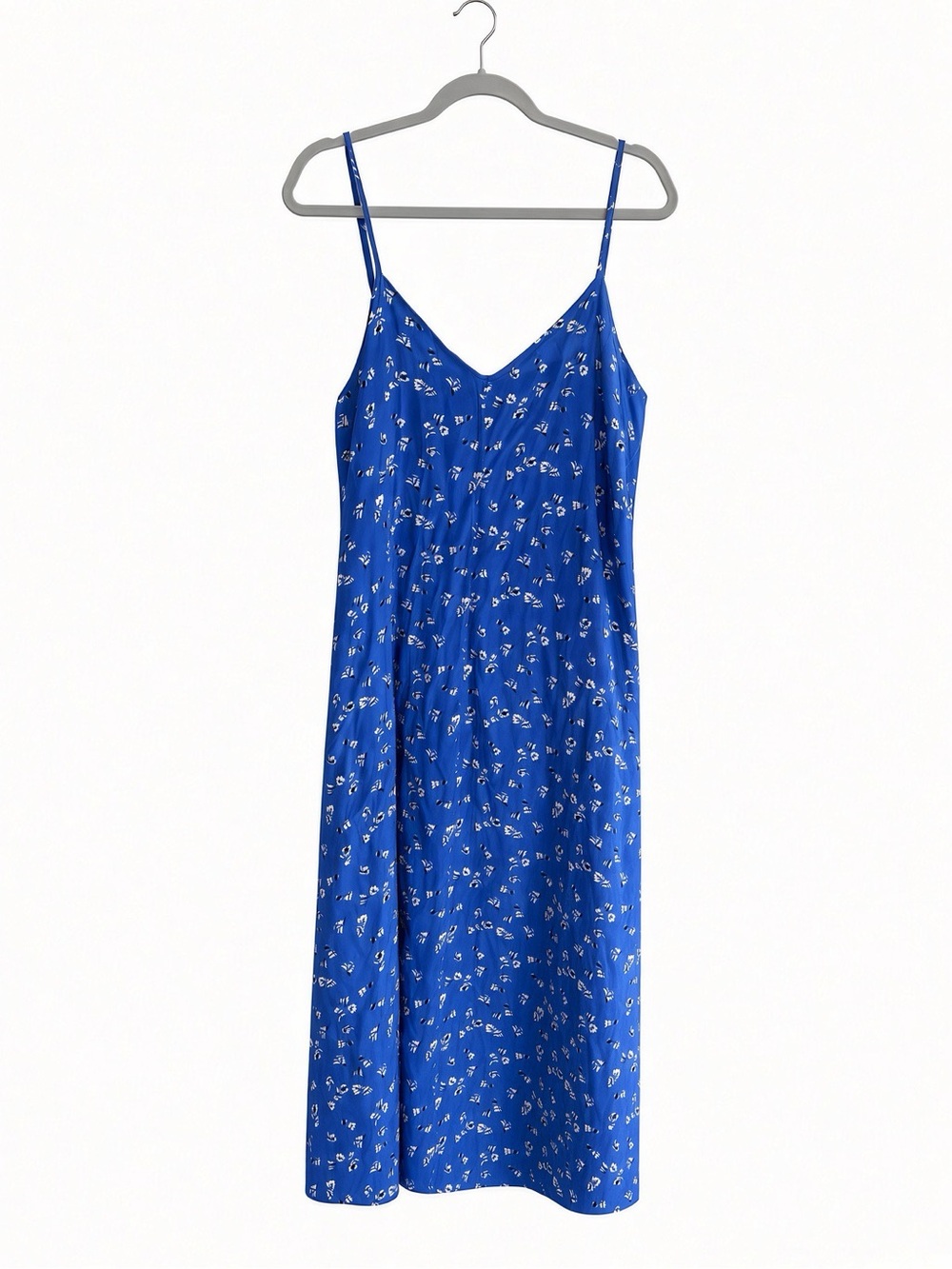 GAP Blue Floral Spaghetti Strap Dress Size S • Pockets • Midi